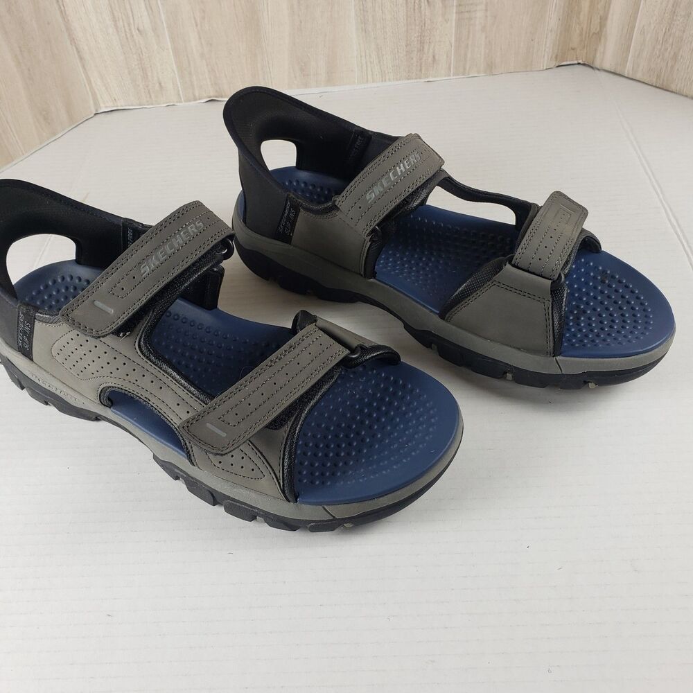 Skechers TRESMEN-GARO Sandas Mens Size 12 Blue Relaxed Fit Luxe Foam